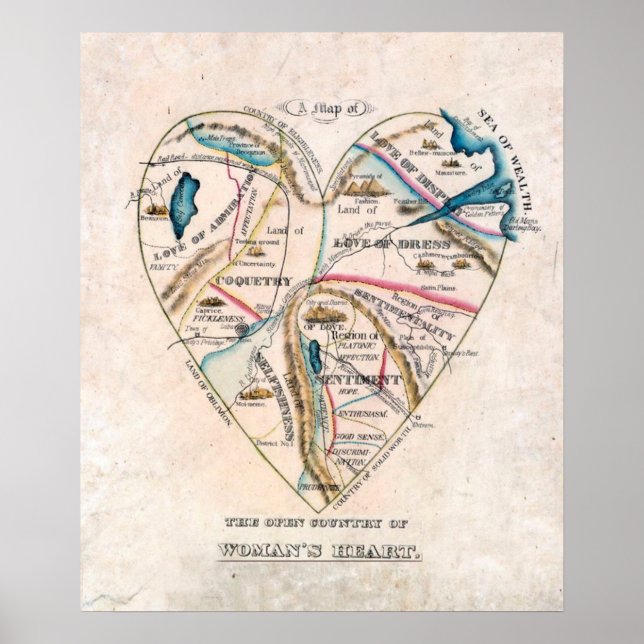 Poster de coração de mulher (Frente)