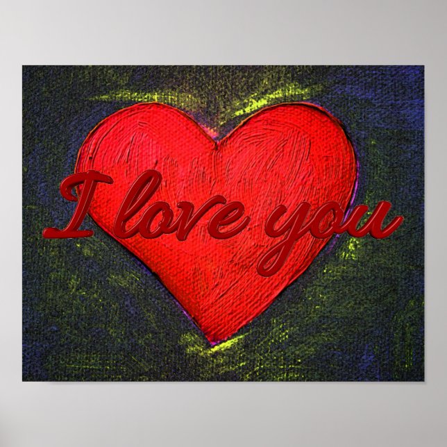 Poster de coração pintado (Frente)