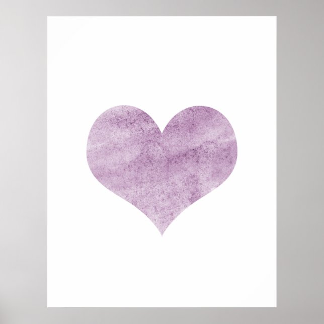 poster de 'Coração Rosa Grunge' - Decoração de Par (Frente)