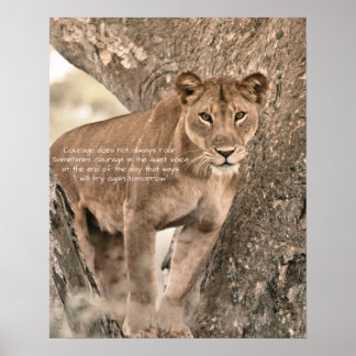 Poster de coragem motivacional