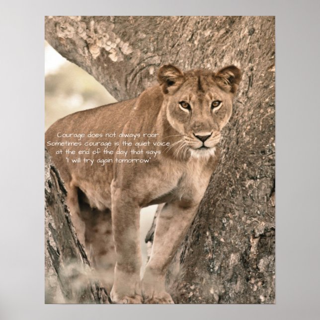 Poster de coragem motivacional (Frente)