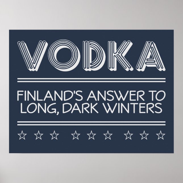 POSTER de cores personalizadas VODKA (Frente)