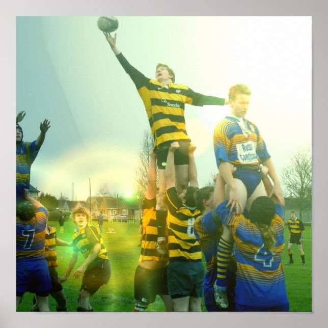 Poster de Correspondência de Rugby (Frente)