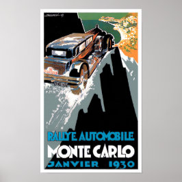 poster de corridas de 1930 Monte Carlo