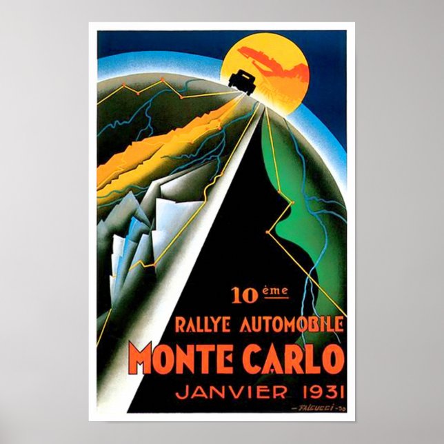 poster de corridas de 1931 Monte Carlo (Frente)