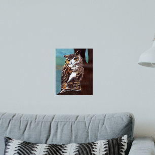 Poster de Coruja Branca e Castanha