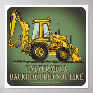 Poster de Cota do Operador Backhoe