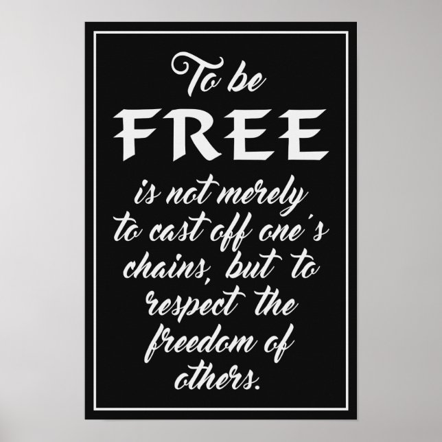 Poster de Cotação de Liberdade (Frente)