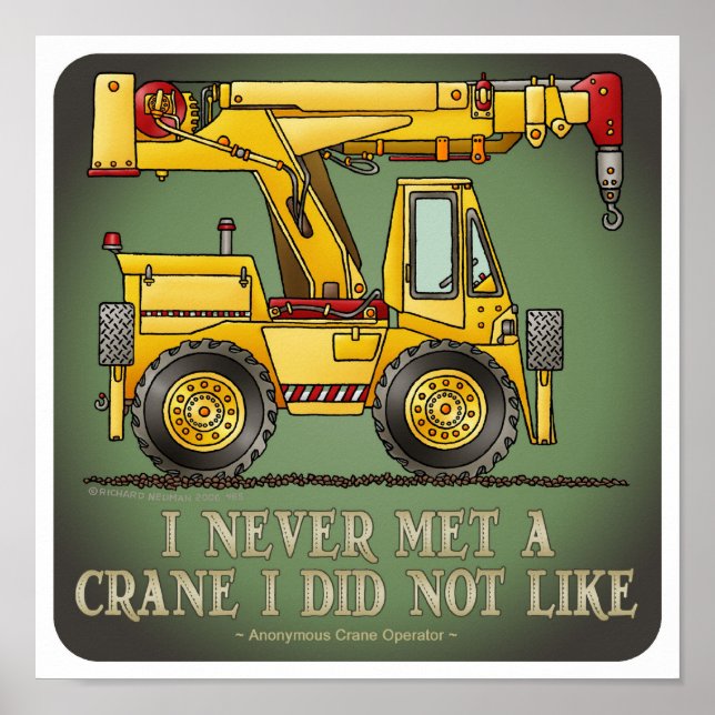 Poster de Cotação de Operador de Caminhão de Crane (Frente)