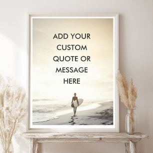 Poster de Cotação de Surfer Sunset para Oceano Per