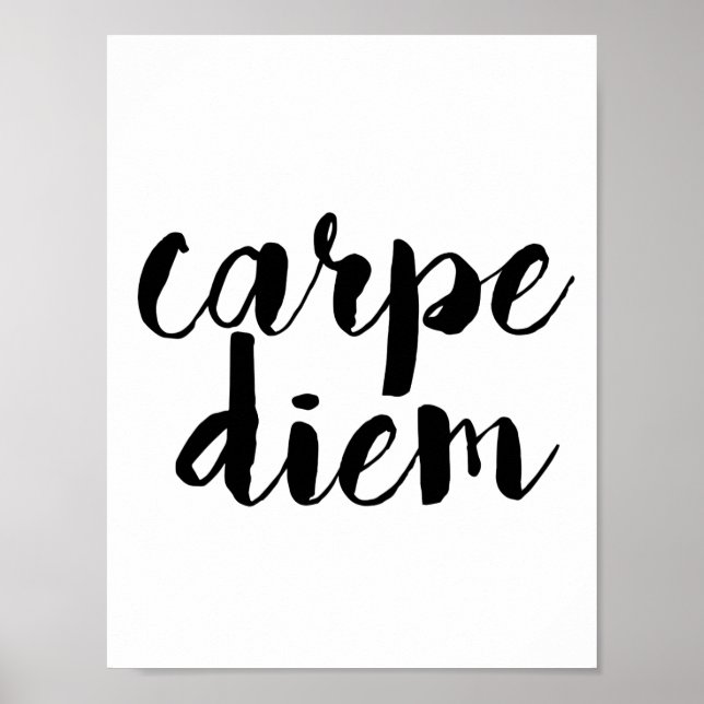 Poster de Cotação Inspiracional Carpe Diem (Frente)