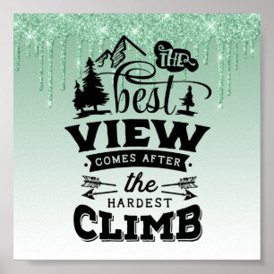 Poster de Cotação Inspiracional Glitter de Drill V