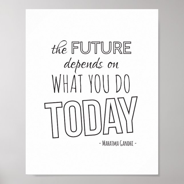 Poster de Cotação Inspiradora A Futura Tendência B (Frente)