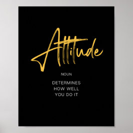 Poster de cotação Inspiradora de atitude