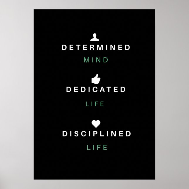 Poster de Cotação Motivacional | Wall Art (Frente)