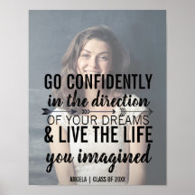 Poster de Cotação Personalizada de Foto de Graduaç