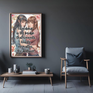 Poster de cotações Inspiracionais de Amizade