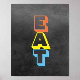 poster de cozinha colorida moderna