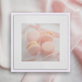 Poster de cozinha de Macarons Doce Rosa | Macarões