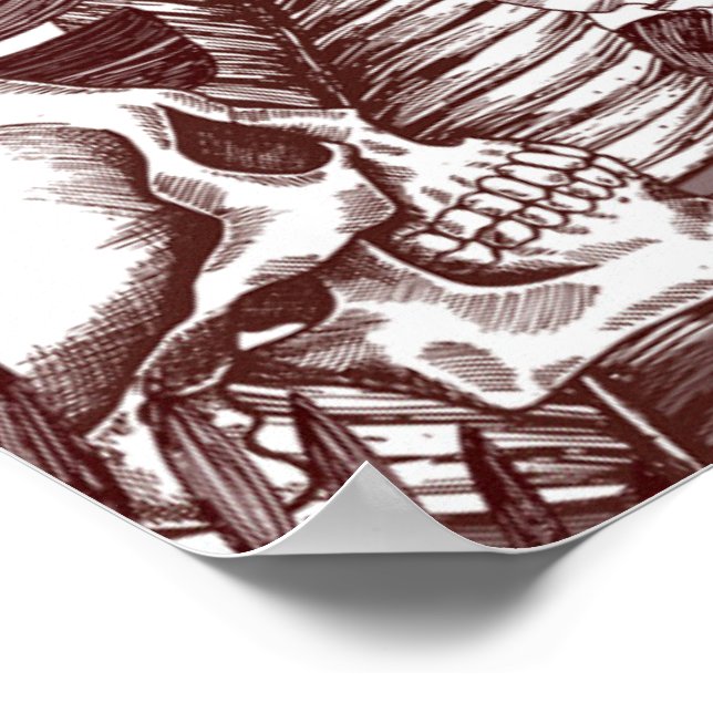 Poster de crânios da selva (Borda)