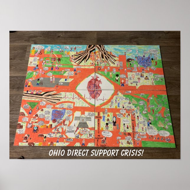 Poster de crise de suporte direto do Ohio (Frente)