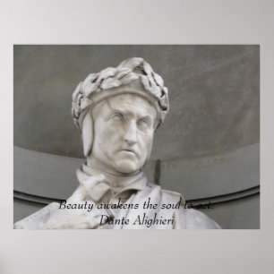 Poster de Dante Alighieri com umas citações