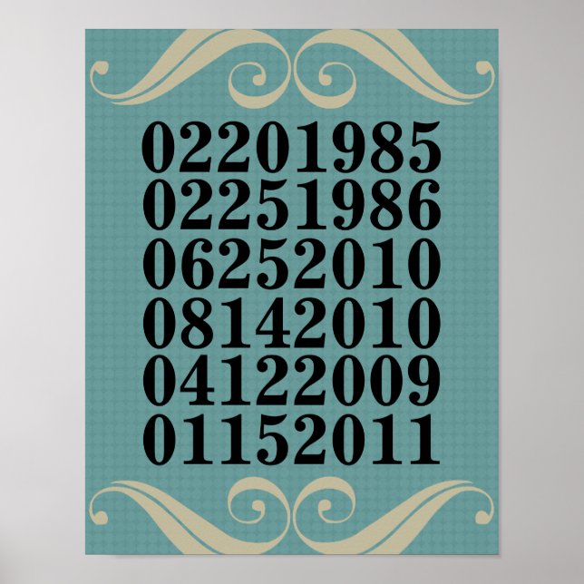 Poster de Datas Especiais Original (Frente)