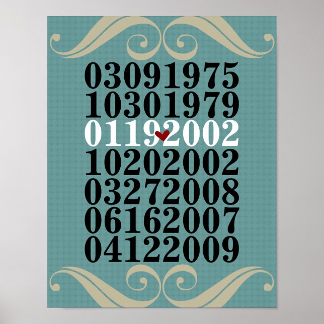 Poster de Datas Especiais Original (Frente)