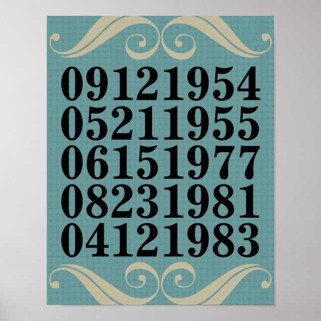 Poster de Datas Especiais Original (Frente)