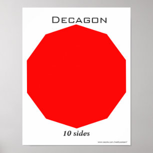 Poster de Decagon do polígono