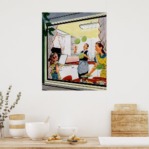 poster de decoração da casa de colheita