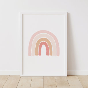Poster de Decoração de Berçário Arco-íris Neutro R