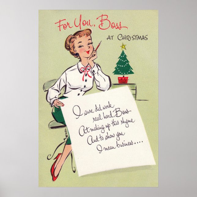 Poster de decoração de festas de Natal (Frente)