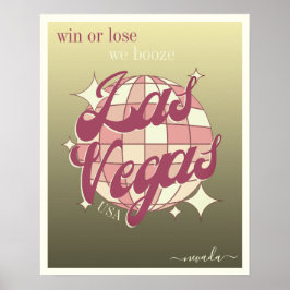 Poster de decoração elegante de Las Vegas Nevada