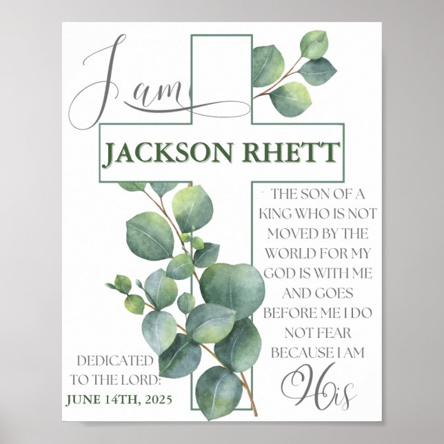 Poster de Dedicação de Bebês (Frente)