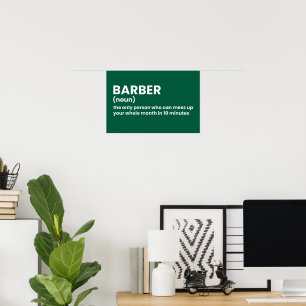 Poster de Definição de Barber Engraçado Clássico