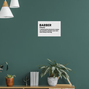 Poster de Definição de Decoração de Parede Barber