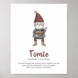 Poster de Definição de Gnome de Tomte Sueco