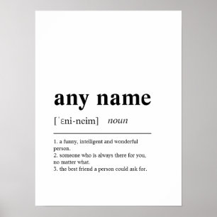 Poster de Definição de Nome Personalizado Personal
