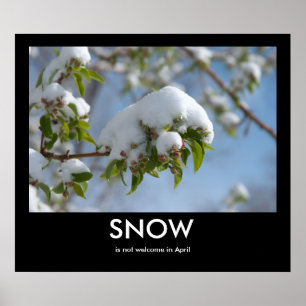Poster de Demotivational da neve de abril