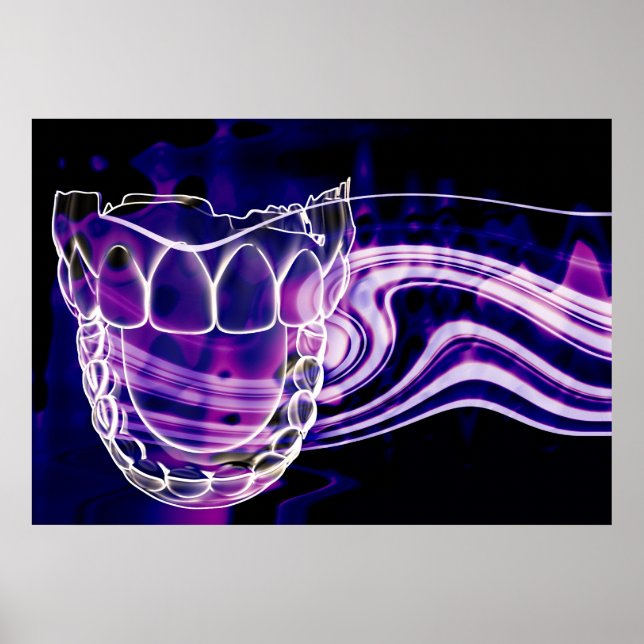 Poster de Dentista de Respiração Fresca de Boca Ab (Frente)