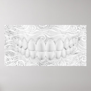 Poster de Dentista de Sorriso Branco Perfeito