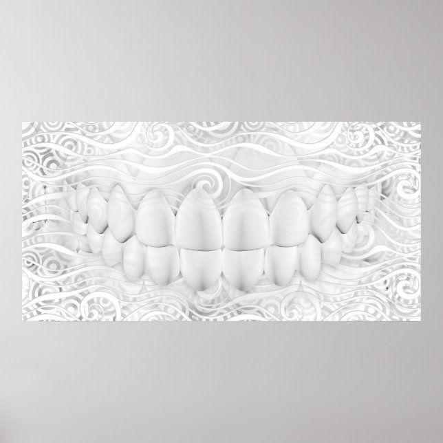 Poster de Dentista de Sorriso Branco Perfeito (Frente)
