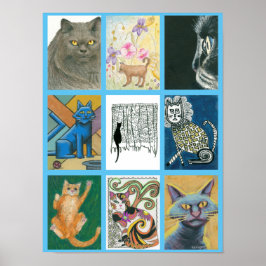 Poster de desafio de gatos