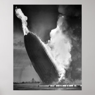 Poster de desastres de Hindenburg 16"x20".