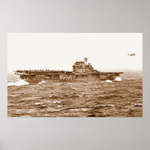POSTER de descolagem do USS Hornet B-25