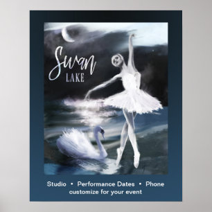 Poster de Desempenho Personalizado do balé Swan La