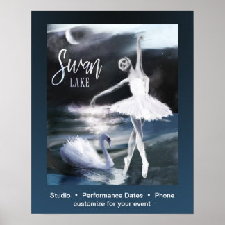 Poster de Desempenho Personalizado do balé Swan La