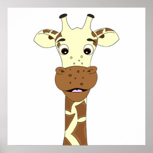 Poster de desenho animado de Giraffe