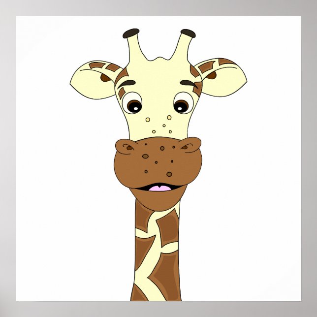 Poster de desenho animado de Giraffe (Frente)